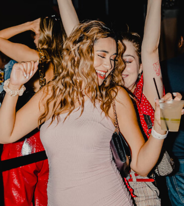 group of girl's celebrating a bachelorette party