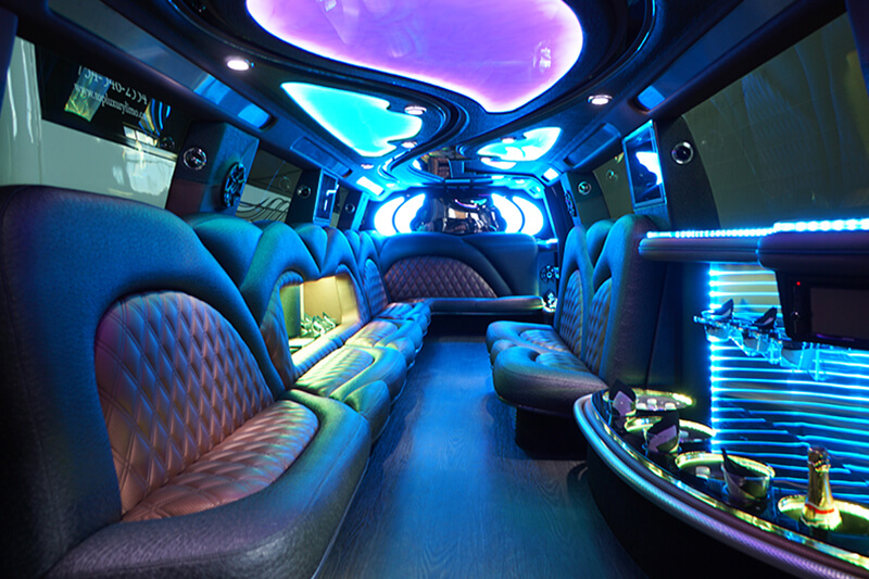 limo interior with leather seats